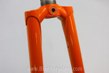 Waterford Steel Fork: Henry James Crown & Dropouts, Fender Eyelets, Molteni Orange 1" Ahead New Take-Off