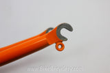 Waterford Steel Fork: Henry James Crown & Dropouts, Fender Eyelets, Molteni Orange 1" Ahead New Take-Off