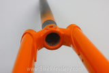 Waterford Steel Fork: Henry James Crown & Dropouts, Fender Eyelets, Molteni Orange 1" Ahead New Take-Off