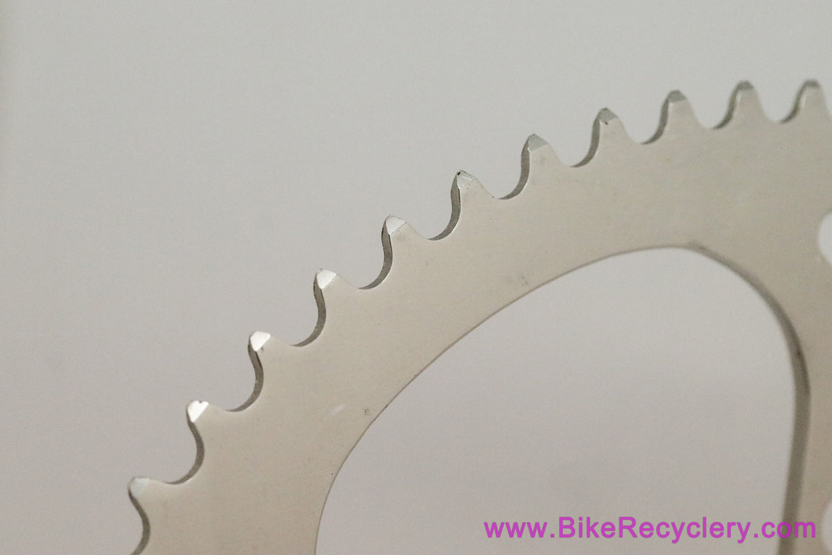 NOS Stronglight Tevano 68t x 144mm TT Chainring: Time Trial - Silver - Vintage 1980's