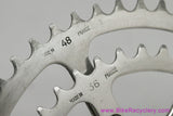 TA Pro 5 Vis Cyclotouriste #2235 Chainring Set: 48t / 36t - Ref 75 Domed Bolts (Near Mint+)