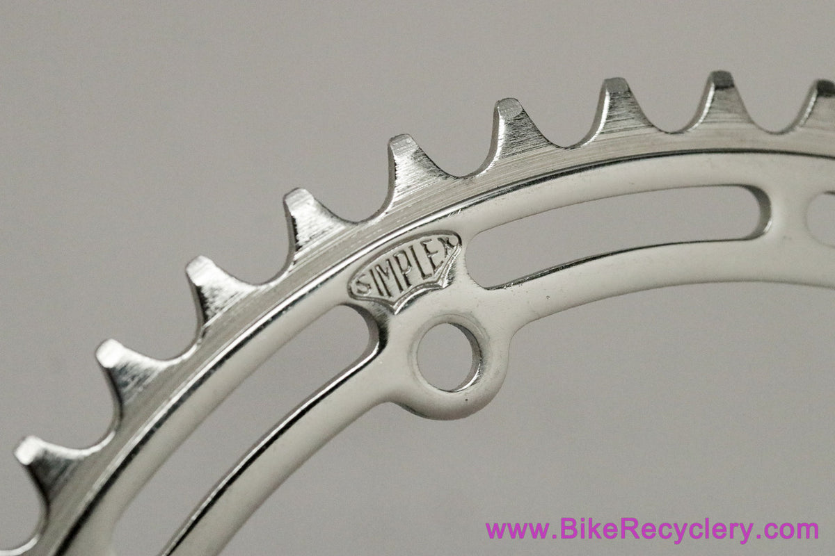 NOS Simplex Competition Chainring: 49t - 6-Bolt - 1940's 1950's - Chrome