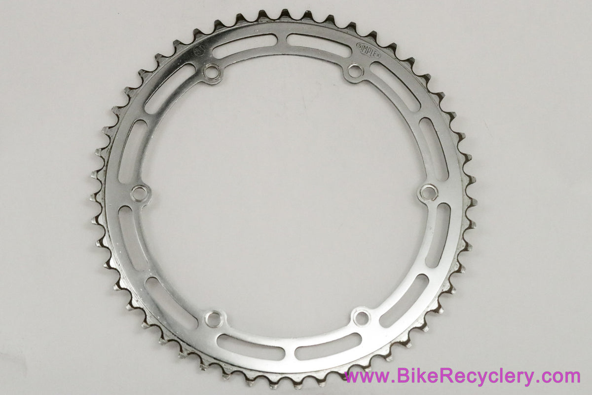 Simplex Competition Chainring: 51t - 6-Bolt - 1940's 1950's - Chrome (EXC)