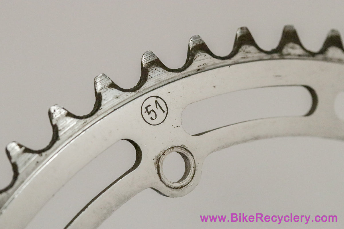 Simplex Competition Chainring: 51t - 6-Bolt - 1940's 1950's - Chrome (EXC)