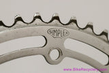 Simplex Competition Chainring: 51t - 6-Bolt - 1940's 1950's - Chrome (EXC)