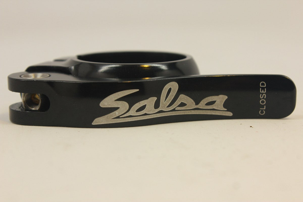 NEW Salsa Flip Lock Seatpost Collar & QR: Black, 35.0mm