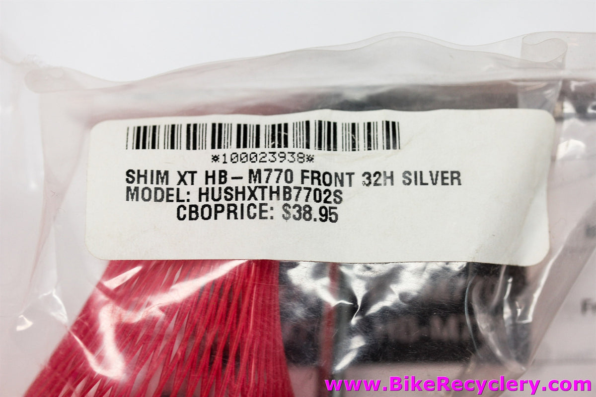 NIB/NOS Shimano XT HB-M770 Front Hub & QR Skewer: 32H - From 10s Groupset - Silver