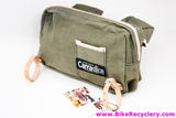 Rivendell / Carradice Large Handlebar Bag: Waxed Canvas - For Decaleur - 16" x 10"- Two Rear Pockets - Top Zipper  (NEW)