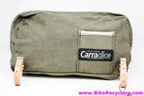 Rivendell / Carradice Large Handlebar Bag: Waxed Canvas - For Decaleur - 16" x 10"- Two Rear Pockets - Top Zipper  (NEW)