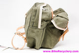 Rivendell / Carradice Large Handlebar Bag: Waxed Canvas - For Decaleur - 16" x 10"- Two Rear Pockets - Top Zipper  (NEW)