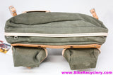 Rivendell / Carradice Large Handlebar Bag: Waxed Canvas - For Decaleur - 16" x 10"- Two Rear Pockets - Top Zipper  (NEW)