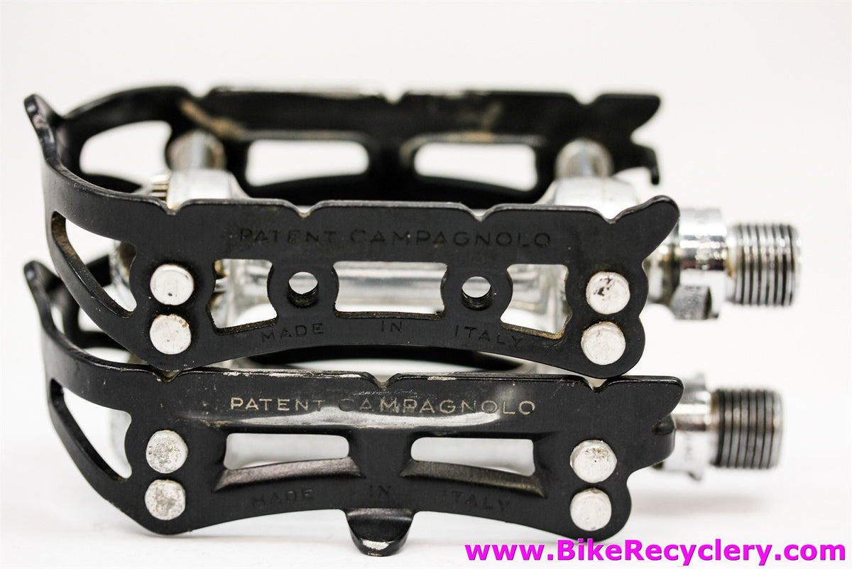Campagnolo Record SL Superleggeri Strada Pedals: 1037/a - Black Cages (EXC)