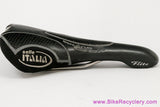 Selle Italia Flite Titanium Genuine Gel:  Perforated Black Leather + Kevlar - 2002 (Near Mint)