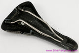 Selle Italia Flite Titanium Genuine Gel:  Perforated Black Leather + Kevlar - 2002 (Near Mint)