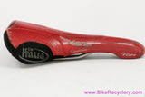 Selle Italia Flite Titanium Genuine Gel:  Red Perforated Leather + Kevlar - 2000