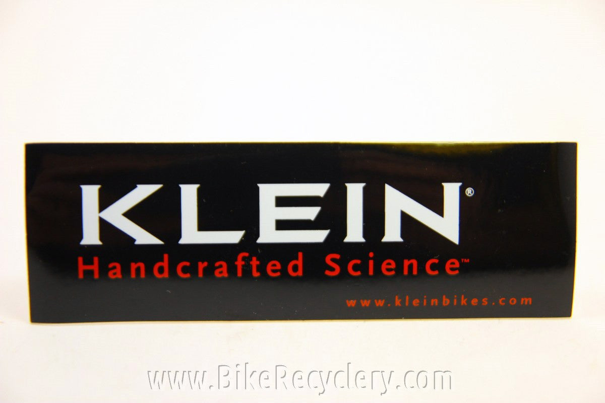 Klein Handcrafted Science Sticker: Black 4.6x1.5", 1990's Vintage FREE SHIPPING