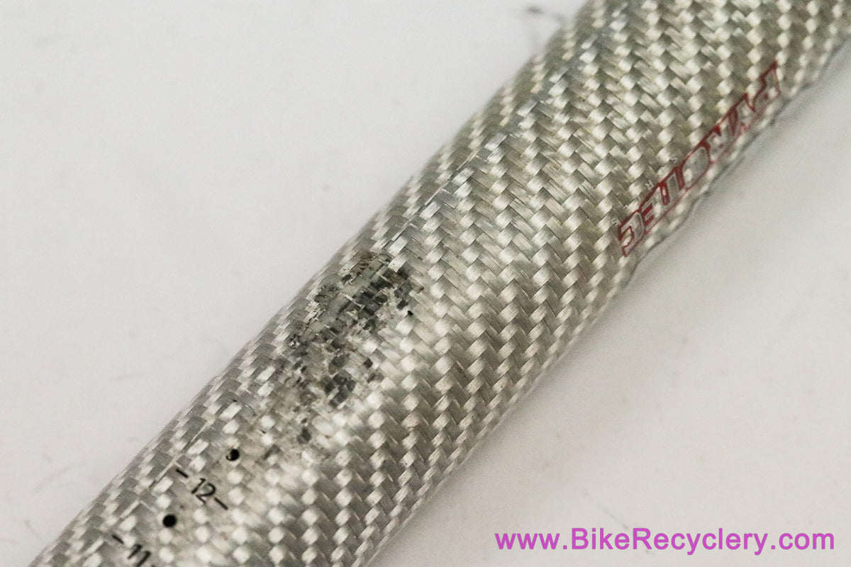 Token Pyrotec Carbon Seatpost: 27.2mm - Champagne/Silver 3K Weave - 1-Bolt