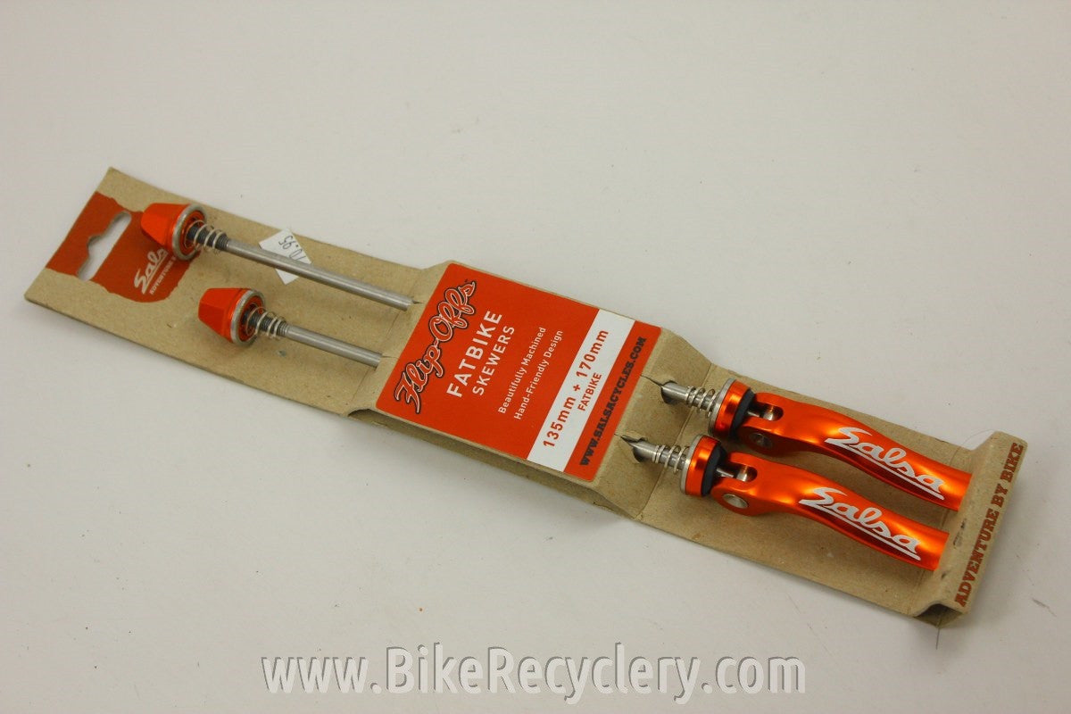 Salsa Flip Offs Fat Bike Skewers: Orange, NEW