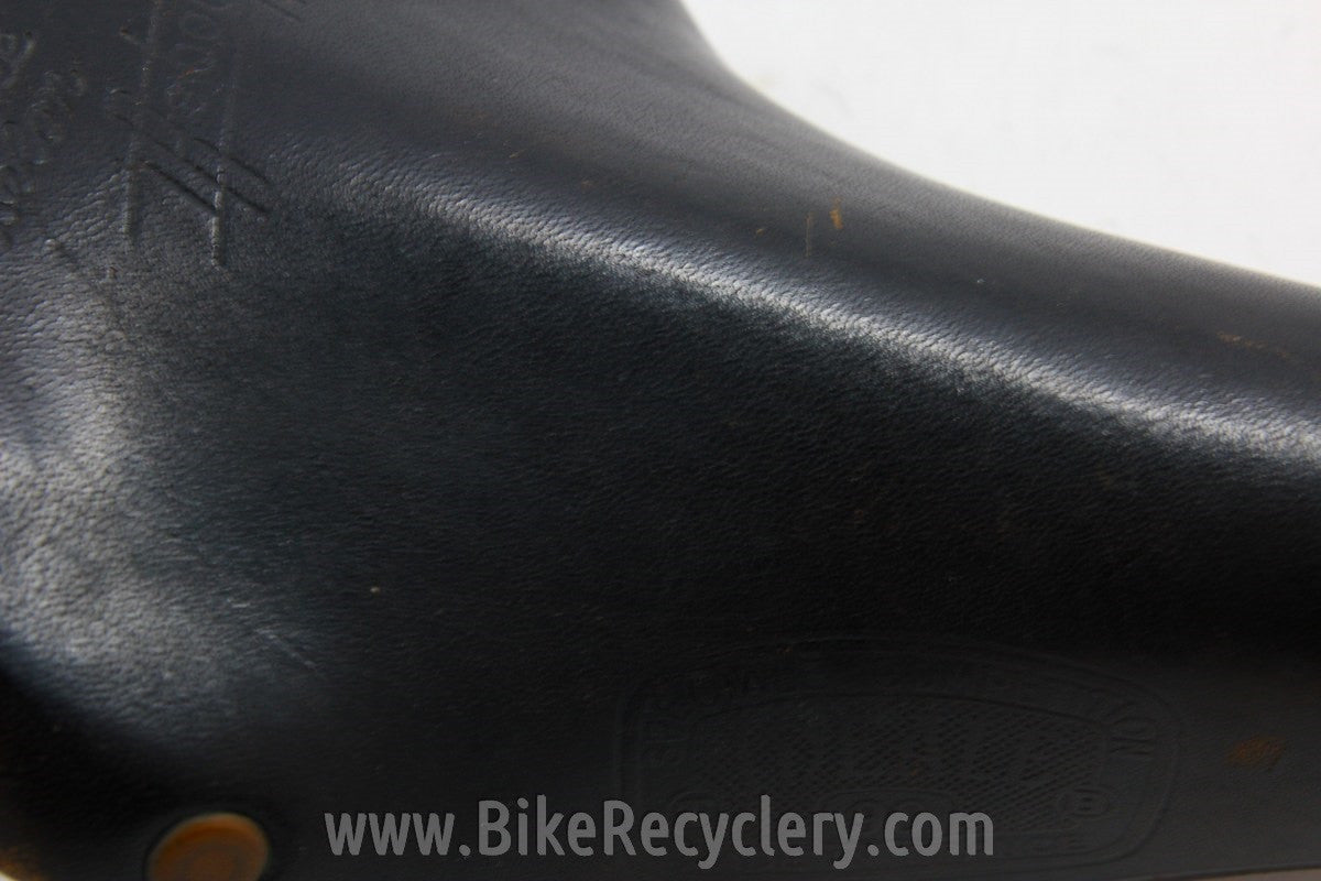 Ideale REBOUR TB-90 Leather Saddle: Black, EXC & RARE