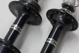 Shimano Dura Ace HS-731 / HS-831 Hubset: 36H x 120mm - Low Flange - 1st Gen Black 1970's  - QR Skewers (Near Mint)