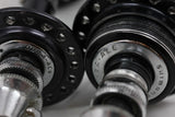 Shimano Dura Ace HS-731 / HS-831 Hubset: 36H x 120mm - Low Flange - 1st Gen Black 1970's  - QR Skewers (Near Mint)