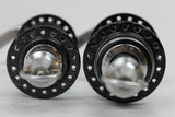 Shimano Dura Ace HS-731 / HS-831 Hubset: 36H x 120mm - Low Flange - 1st Gen Black 1970's  - QR Skewers (Near Mint)