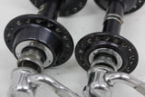Shimano Dura Ace HS-731 / HS-831 Hubset: 36H x 120mm - Low Flange - 1st Gen Black 1970's  - QR Skewers (Near Mint)