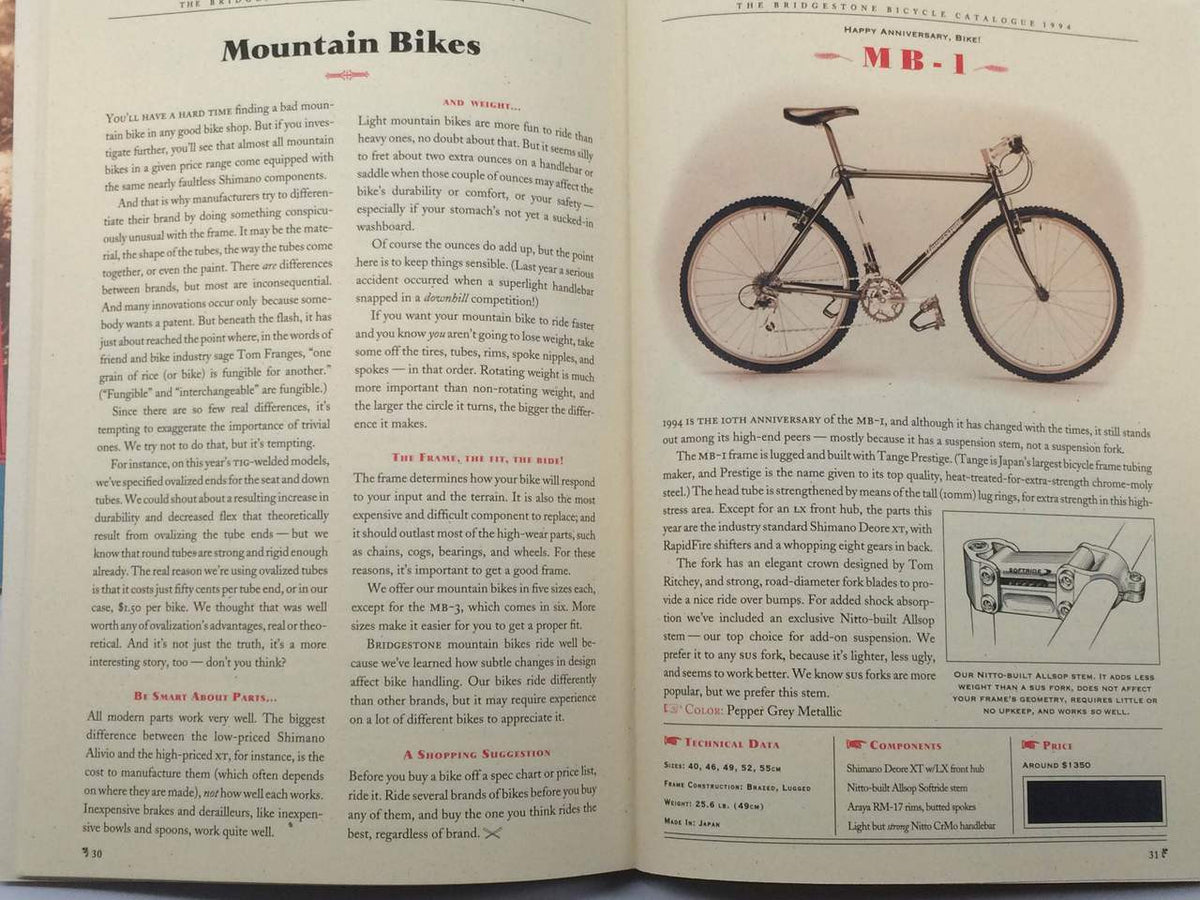 Rivendell / Bridgestone Catalog LOT: Riv-Reader BOB Mag, Near Complete 52 Piece, A Wealth of Bicycle Knowledge!