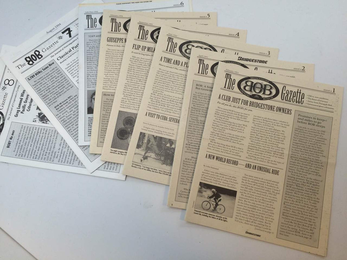 Rivendell / Bridgestone Catalog LOT: Riv-Reader BOB Mag, Near Complete 52 Piece, A Wealth of Bicycle Knowledge!