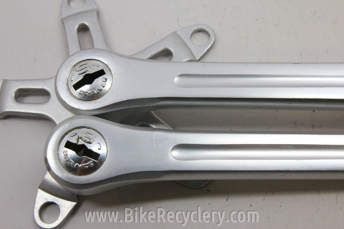 Stronglight Crank Arms: Alloy,  167.5mm Arms, 122mm BCD, Dust Caps, 381g