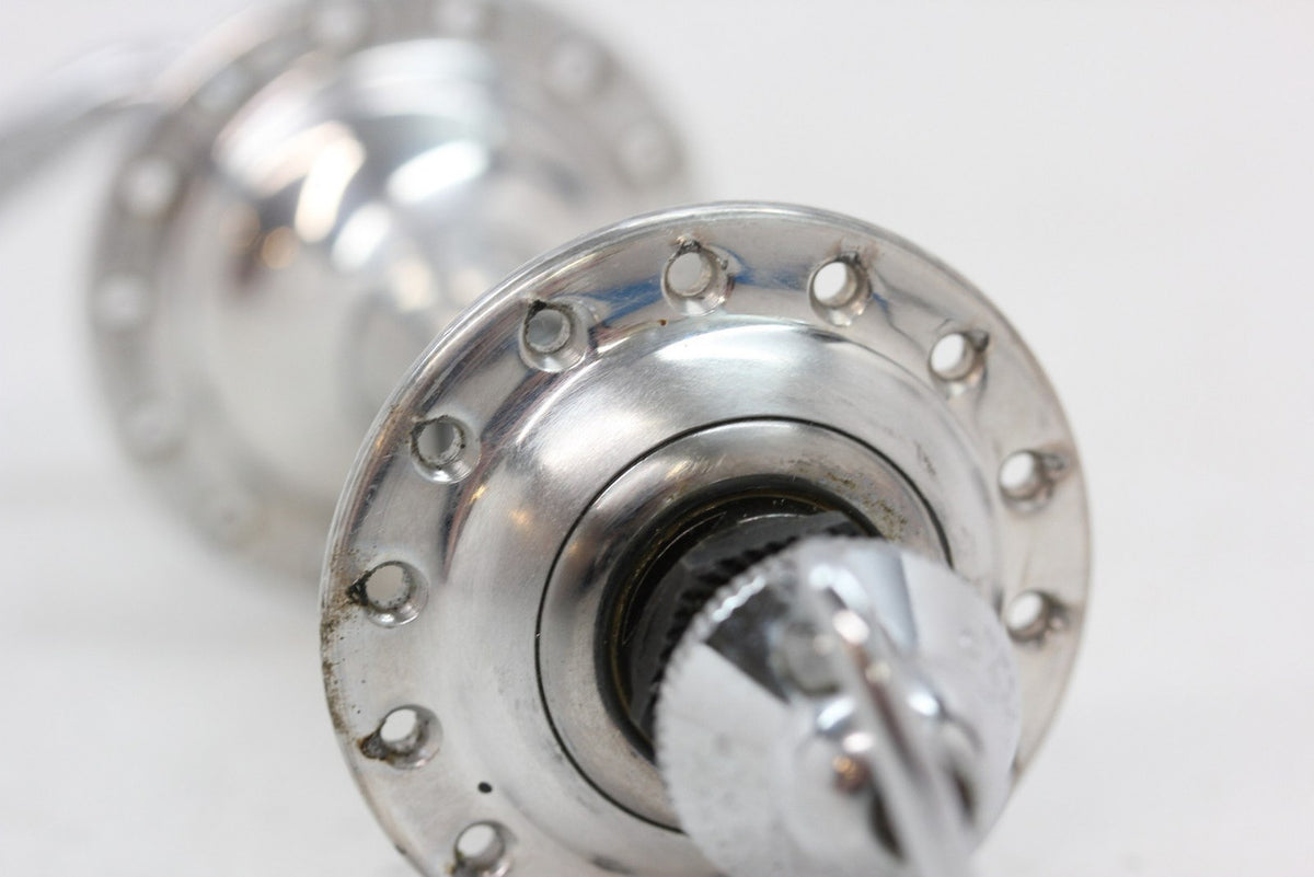 Campagnolo #1034 Nuovo/Super Record Front Hub: Low Flange - 28H - QR Skewer (Take-Off)