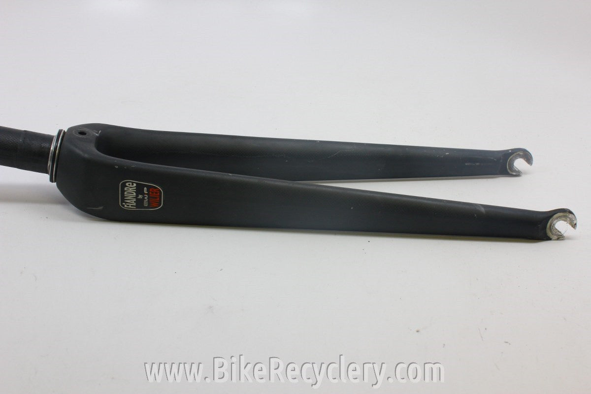 Wilier Fiandre Aero Carbon Fork: 1 1/8" Threadless,  700c, Flat Black