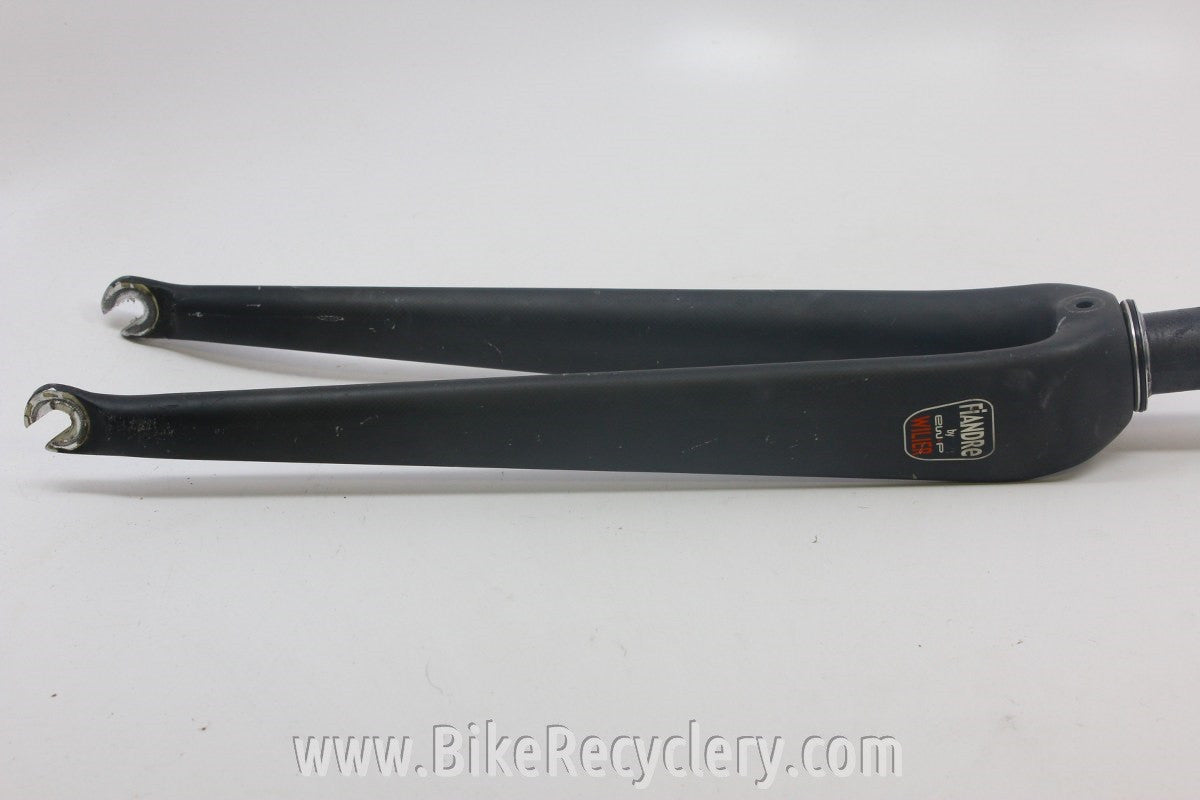 Wilier Fiandre Aero Carbon Fork: 1 1/8" Threadless,  700c, Flat Black