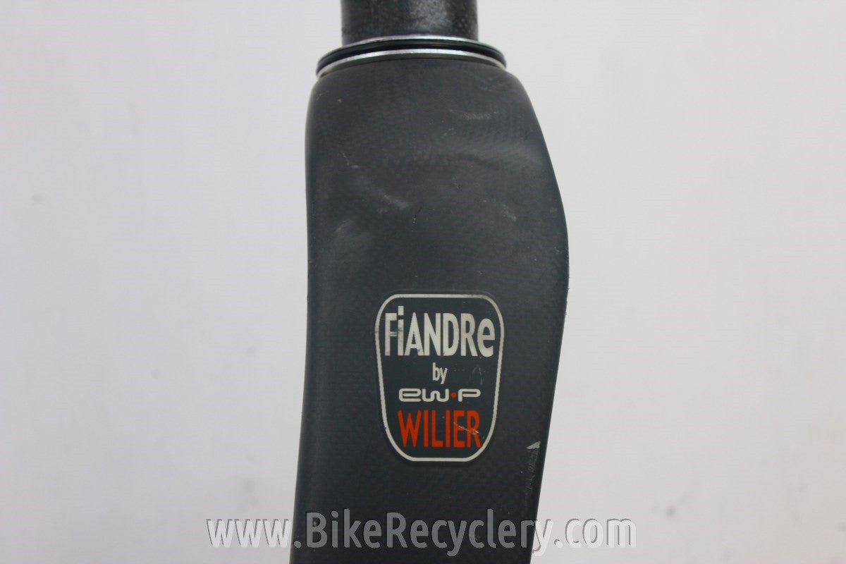 Wilier Fiandre Aero Carbon Fork: 1 1/8" Threadless,  700c, Flat Black