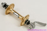 NOS Cambio Rino Excel Front Hub: 32H - Gold - QR Skewer - Vintage 1970's 1980's