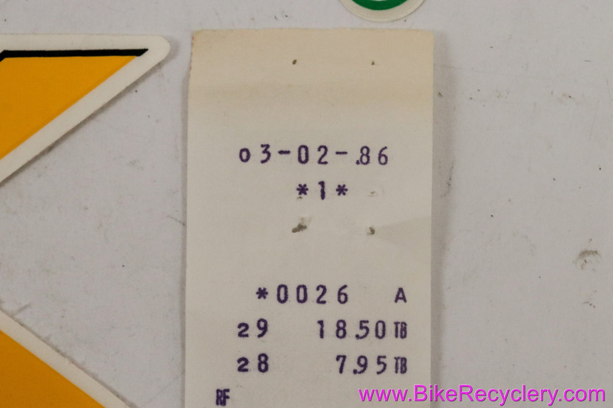 NOS OLMO Decal Set: Original 1980's - 6pc - Yellow / Red