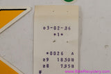 NOS OLMO Decal Set: Original 1980's - 6pc - Yellow / Red