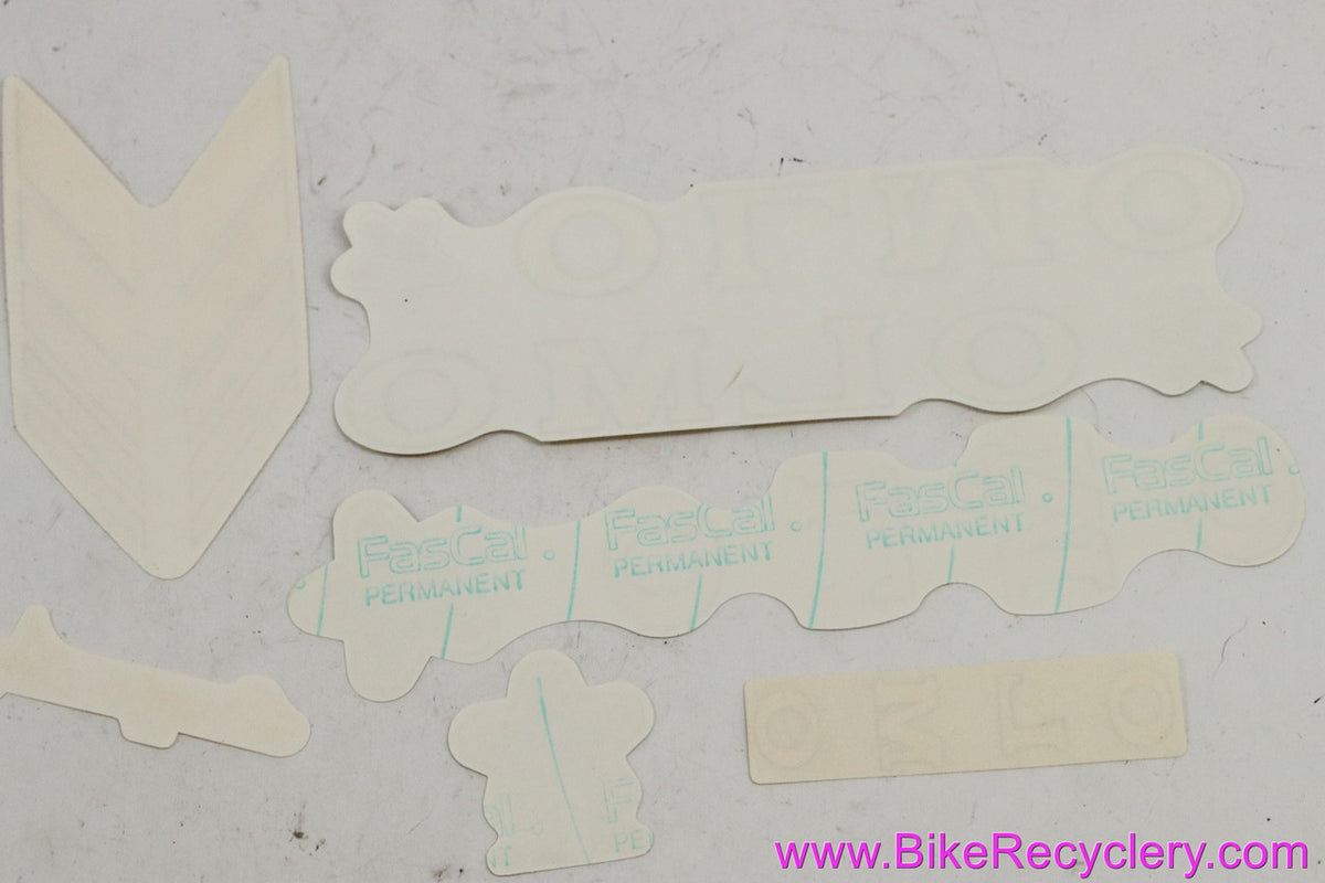 NOS OLMO Decal Set: Original 1980's - 6pc - Yellow / Red
