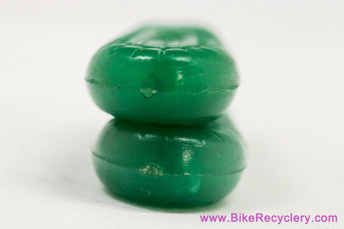 NOS Zeus Downtube Shifter Lever Covers: Green (Pair)