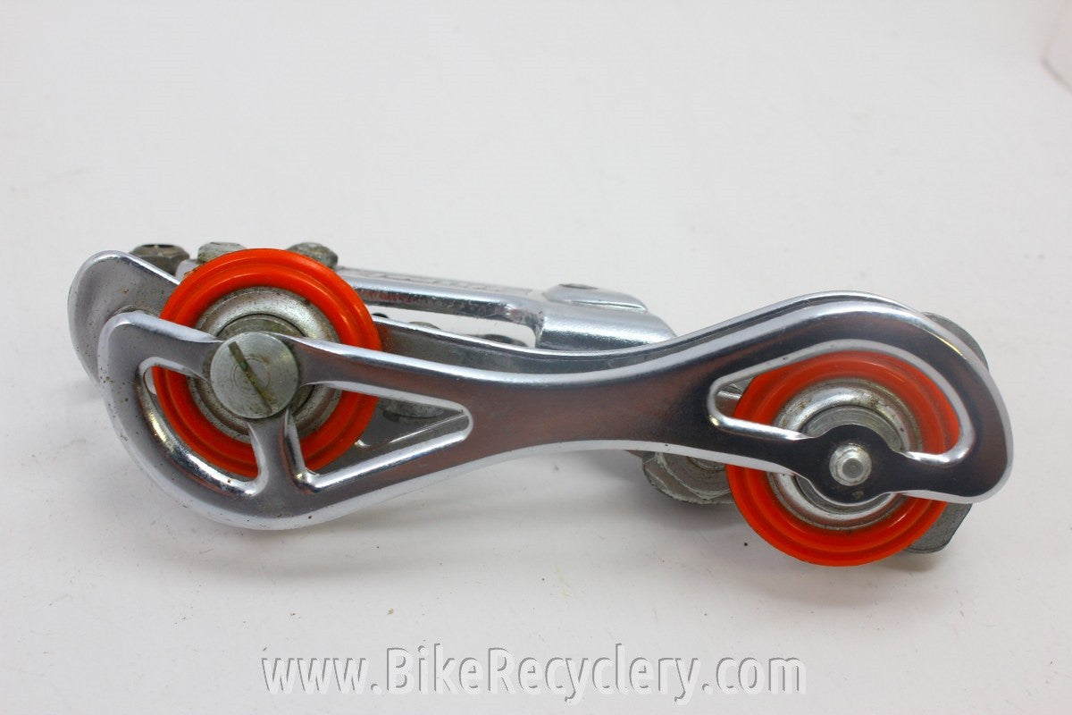 Huret Luxe Super Touring Rear Derailleur: Red Toothless Pulleys - Long Cage (EXC)