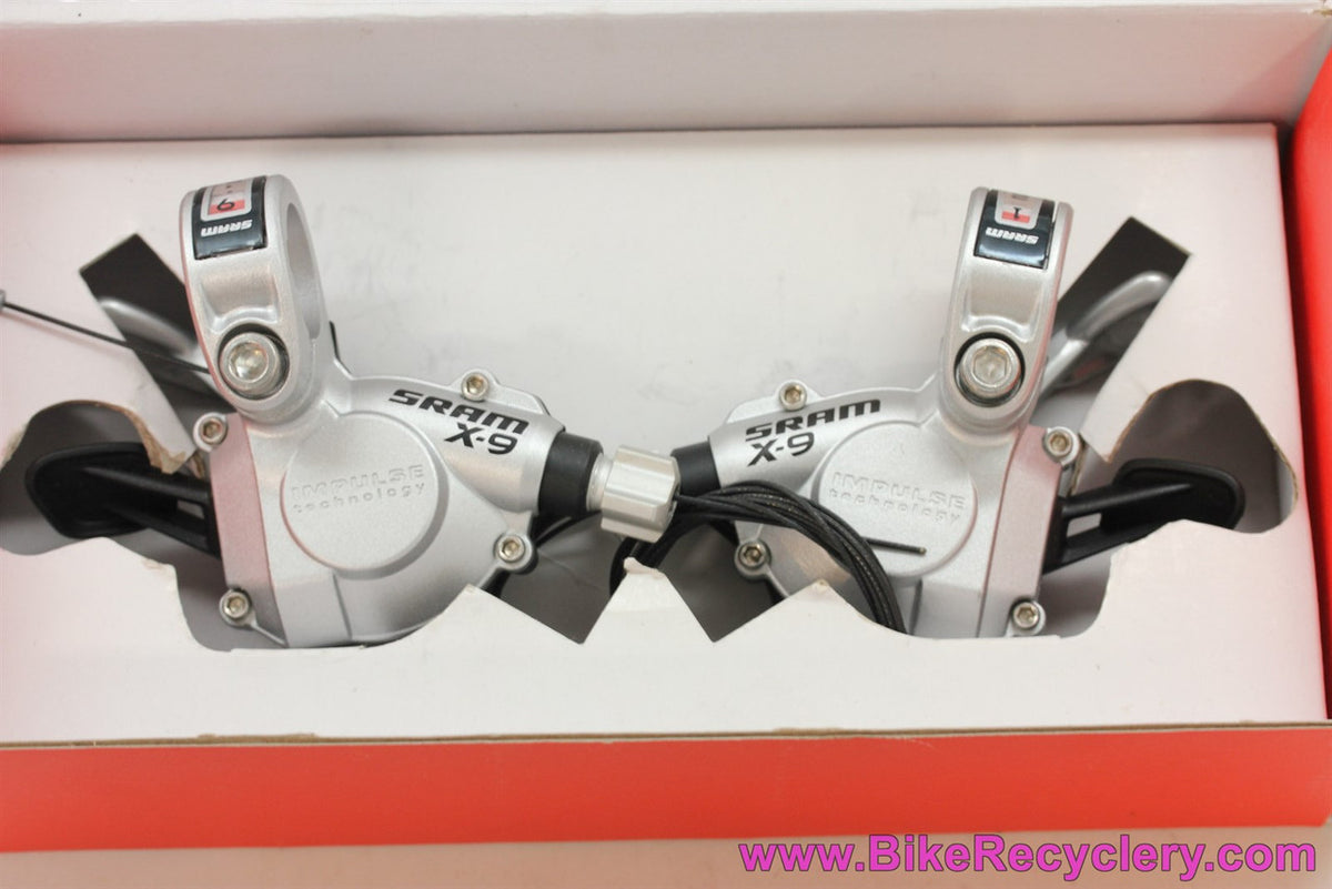 SRAM X9 Trigger Shifters: 9 Speed - Silver (Pair, NEW)