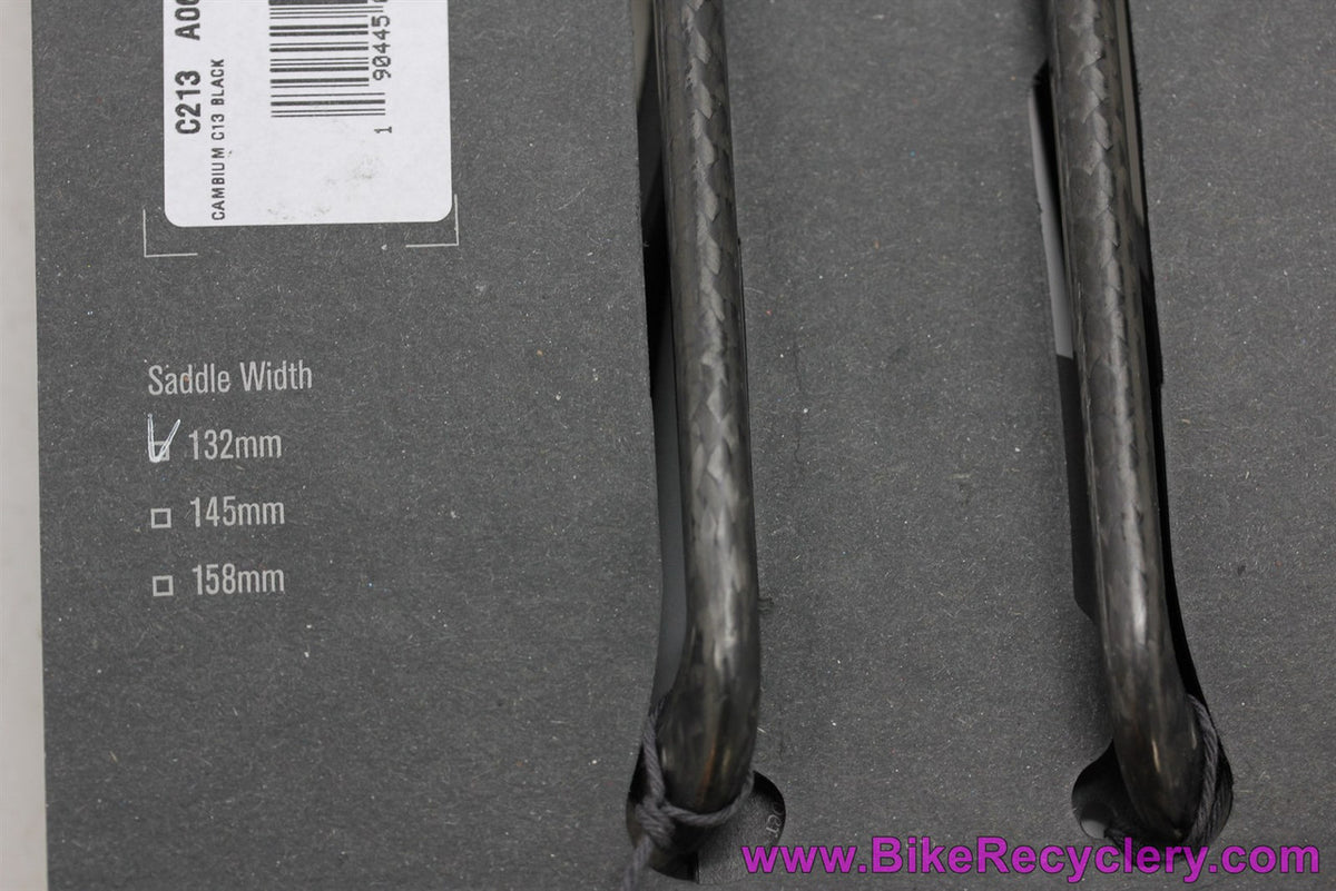 Brooks Cambium C13 Saddle: 132mm - Braided Carbon Rails - Black - 259g (NEW)