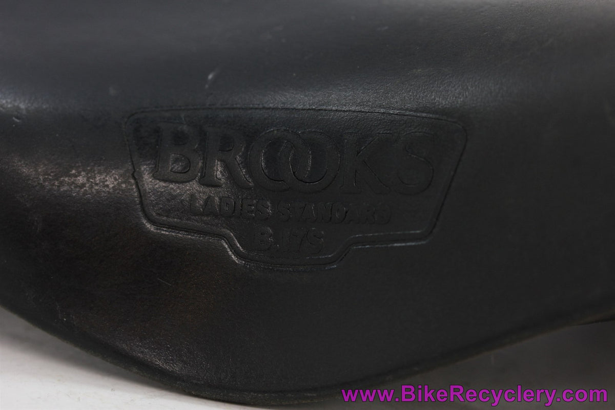 Brooks B17s Leather Saddle: Broken In Sitbone Indents - Black (EXC)