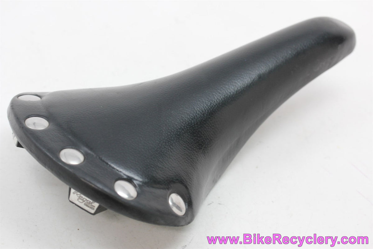 San Marco Regal Titanio Saddle: 1994 Original! -Black Textured Smooth Leather - Ti Rails & Rivets (Near MINT+)