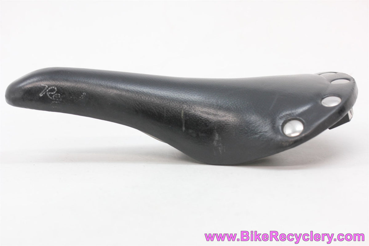 San Marco Regal Titanio Saddle: 1994 Original! -Black Textured Smooth Leather - Ti Rails & Rivets (Near MINT+)