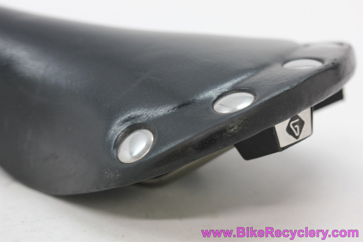 San Marco Regal Titanio Saddle: 1994 Original! -Black Textured Smooth Leather - Ti Rails & Rivets (Near MINT+)