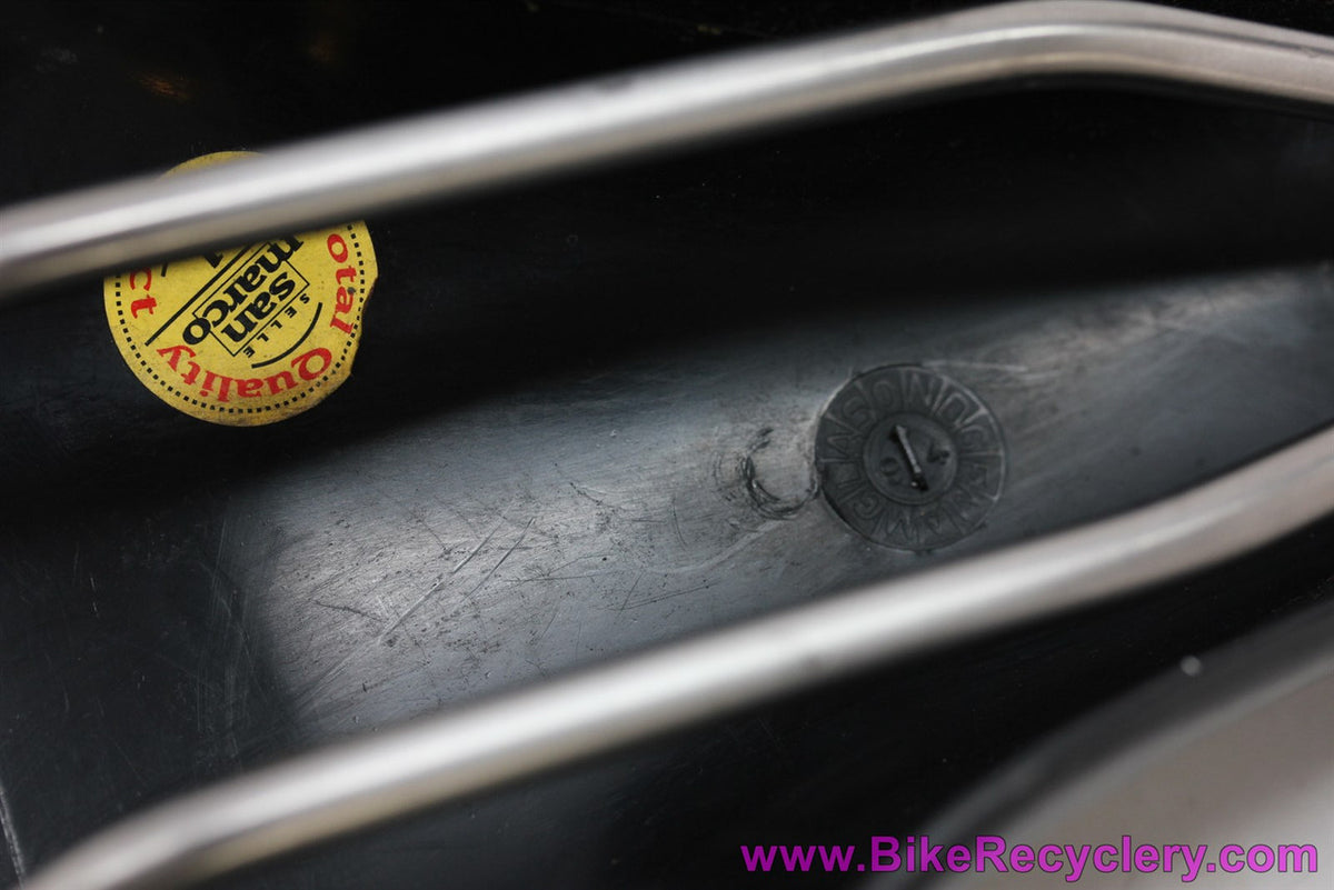 San Marco Regal Titanio Saddle: 1994 Original! -Black Textured Smooth Leather - Ti Rails & Rivets (Near MINT+)