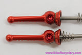 KCNC Z6 Titanium QR Skewers: Red Ano - 130mm Road - 45g (Near Mint Pair)