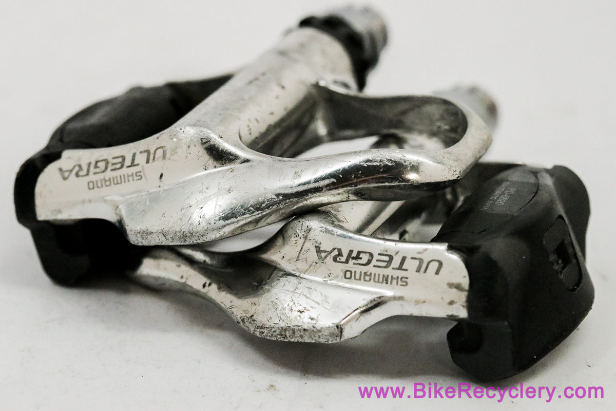 Shimano Ultegra PD-6620 SPD-SL Road Pedals: Silver (Perfect Bearings)