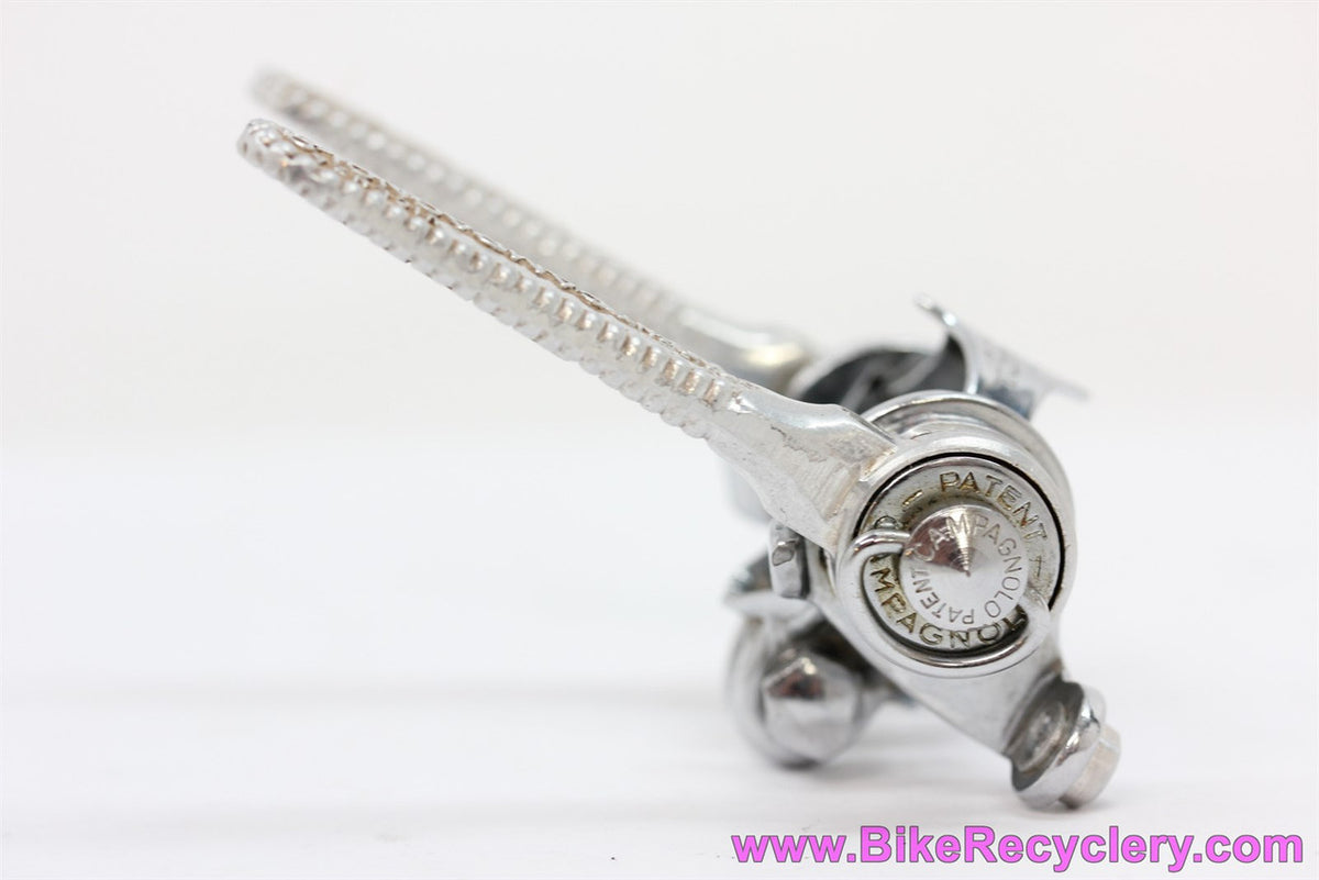 Campagnolo Nuovo Record Downtube Shifters: Clamp On - Chrome Cable Stops - #1014 (Near Mint)